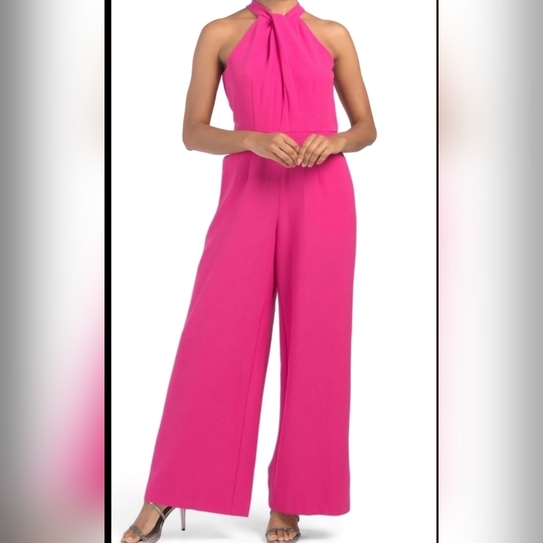 Julia Jordan Knot Neck Halter Jumpsuit Nwt